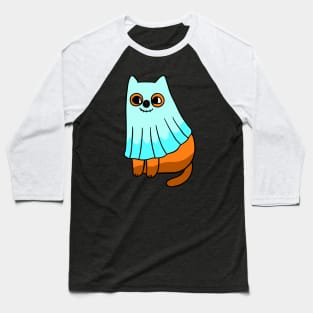 CUTE GHOST CAT : HALLOWEEN MAKEOVER Baseball T-Shirt